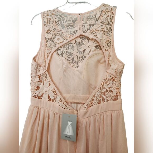 Maniju NWT Pink  sleeveless maxi dress - Picture 7 of 14